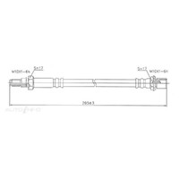 New PROTEX Hydraulic Hose - Front For Toyota Tercel 1984-1989 H1842