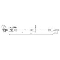 New PROTEX Hydraulic Hose - Front For Subaru Outback 1998-2009 H3725
