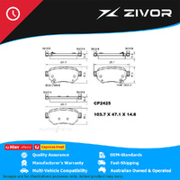 PREMIER Ceramic DB2425 Brake Pads For MAZDA MAZDA6 GL 2.5L PY-VPS #CP2425