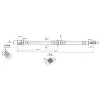 New IBS Brake Hydraulic Hose - Rear For Daihatsu Handivan 1986-1990 H1588