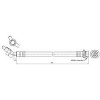 New PROTEX Hydraulic Hose - Front For Nissan Navara 2011-2015 H3801