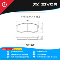 PREMIER Ceramic DB1200 Brake Pads For TOYOTA PRADO LANDCRUISER VZJ120R #CP1200