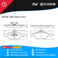 PREMIER Ceramic DB1724 Brake Pads For FORD FIESTA WP, WQ 1.6L FYJA #CP1724