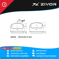 PREMIER Ceramic DB2476 Brake Pads For RENAULT MASTER MWB X62 #CP2476