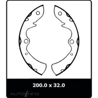 New PROTEX Brake Shoes - Rear For Mazda RX-2 1970-1975 N1342