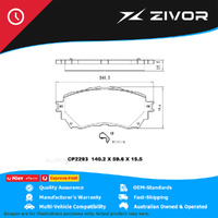 PREMIER Ceramic DB2293 Brake Pads For MAZDA MAZDA6 GJ 2.5L PY-VPS #CP2293