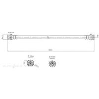 New IBS Hydraulic Hose - Rear For Nissan Micra 2010-2017 H1520