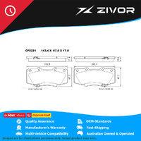 PREMIER Ceramic DB2221 Brake Pads For TOYOTA HILUX SR, WORKMATE KUN26R #CP2221