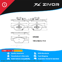 PREMIER Ceramic DB2308 Brake Pads For HONDA ACCORD EURO CU 2.4L K24Z3 #CP2308