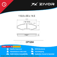 PREMIER Ceramic DB1204 Brake Pads For MITSUBISHI VERADA EI, XI KW #CP1204