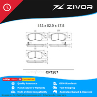 PREMIER Ceramic DB1267 Brake Pads For TOYOTA RAV4 SX410R 2.0L 3SFE #CP1267