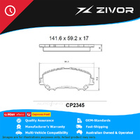 PREMIER Ceramic DB2345 Brake Pads For NISSAN X-TRAIL 20X, 20S T32 #CP2345