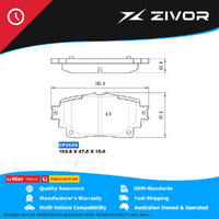 PREMIER Ceramic DB2529 Brake Pads For TOYOTA COROLLA HYBRID ZWE211R #CP2529