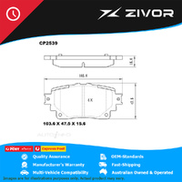 PREMIER Ceramic DB2539 Brake Pads For MAZDA CX-30 G20 DM 2.0L PE-VPS #CP2539