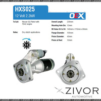 HXS025-OEX Starter Motor 12V 11Th CW Hitachi Style For NISSAN Patrol, GQ