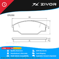 PREMIER Ceramic DB1350 Brake Pads For TOYOTA HIACE LH50R 2.2L L #CP1350