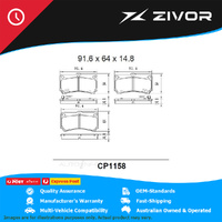 PREMIER Ceramic DB1158 Brake Pads For FORD LASER KF. KH 1.6L B6 #CP1158