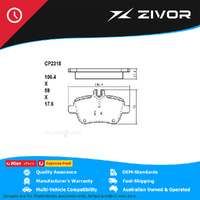 PREMIER Ceramic DB2318 Brake Pads For MERCEDES-BENZ A200 W176 #CP2318