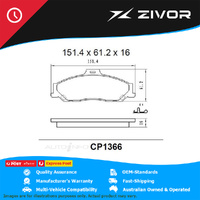 PREMIER Ceramic DB1366 Brake Pads For FORD COURIER SUPER CAB PG, PH #CP1366