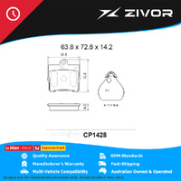 PREMIER Ceramic DB1428 Brake Pads For MERCEDES-BENZ C220 CDI W203 #CP1428