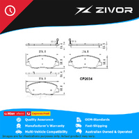 PREMIER Ceramic DB2034 Brake Pads For HYUNDAI SANTA FE ACTIVE DM #CP2034