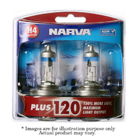 NARVA H4 Base P43t-38 Plus 120 Globe 12V 60/55W - 2 Piece Suit For FORD 48362BL2