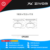 PREMIER Ceramic DB2203 Brake Pads For LAND ROVER RANGE 5.0L IB2015-2021 #CP2203