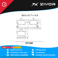 PREMIER Ceramic DB1265 Brake Pads For HONDA ACCORD CE 2.2L F22B1 #CP1265