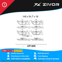 PREMIER Ceramic DB1405 Brake Pads For AUDI A3 2.0L CLJA 2011-2013 #CP1405