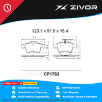PREMIER Ceramic DB1763 Brake Pads For FORD FOCUS ST2 LZ #CP1763