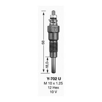 6x New NGK Premium Quality Japanese Industrial Glow Plug #Y-702U