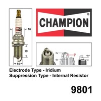 6x New CHAMPION Performance Driven Quality Iridium Spark Plug #9801