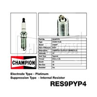 6x CHAMPION Performance Driven Quality Platinum Spark Plug For Morgan #RES9PYP4