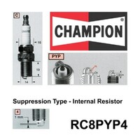 6x CHAMPION Performance Driven Quality Platinum Spark Plug For Nissan #RC8PYP4