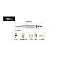 4x New TRIDON Premium Australian Quality Glow Plug For Nissan #TGP060