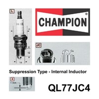 4x New CHAMPION Performance Driven Quality Marine Spark Plug #QL77JC4