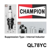 4x CHAMPION Performance Driven Quality Marine / Motorcycle Spark Plug #QL78YC