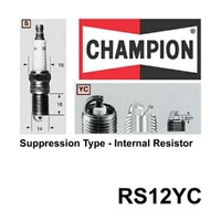 4x New CHAMPION Driven Quality Copper Plus Spark Plug For Mercedes-Benz #RS12YC