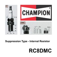 4x CHAMPION Performance Driven Quality Copper Plus Spark Plug For Holden #RC8DMC