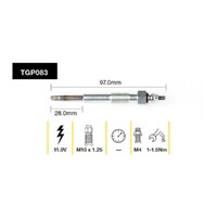 2x New TRIDON Premium Australian Quality Glow Plug For Toyota #TGP083