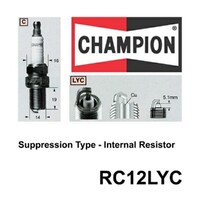 2x CHAMPION Performance Driven Quality Copper Plus Spark Plug For Jeep #RC12LYC