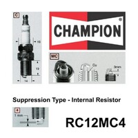 2x CHAMPION Performance Driven Quality Copper Plus Spark Plug For Mazda #RC12MC4