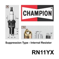 2x CHAMPION Performance Driven Quality Copper Plus Spark Plug For Toyota #RN11YX