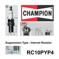 2x CHAMPION Performance Driven Quality Platinum Spark Plug For Toyota #RC10PYP4