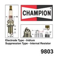 2x New CHAMPION Performance Driven Quality Iridium Spark Plug For Skoda #9803