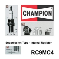 2x CHAMPION Performance Driven Quality Copper Plus Spark Plug For Honda #RC9MC4