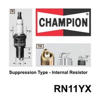 2x CHAMPION Performance Driven Quality Copper Plus Spark Plug For Aston #RN11YX