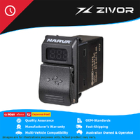 New Genuine NARVA Dual Usb Charger 12/24V With LED Volt/Amp Meter #63219BL