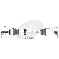 New Genuine PROTEX Drive Shaft - Transverse/cv Shaft #CVS.651BW