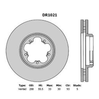 New Genuine PROTEX Rotor - Front #DR1021